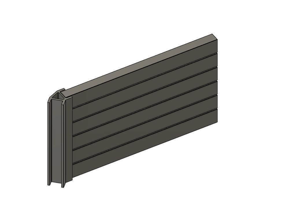 Model Railway Sleeper Retaining Wall - 6 Sleeper High 3D print model_3