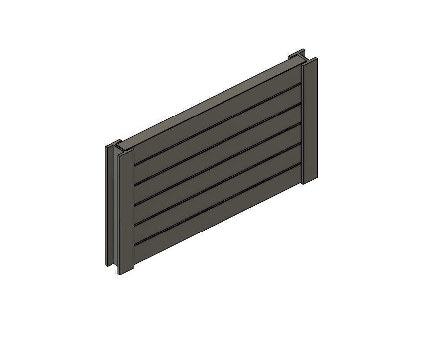 Model Railway Sleeper Retaining Wall - 6 Sleeper High 3D print model_1