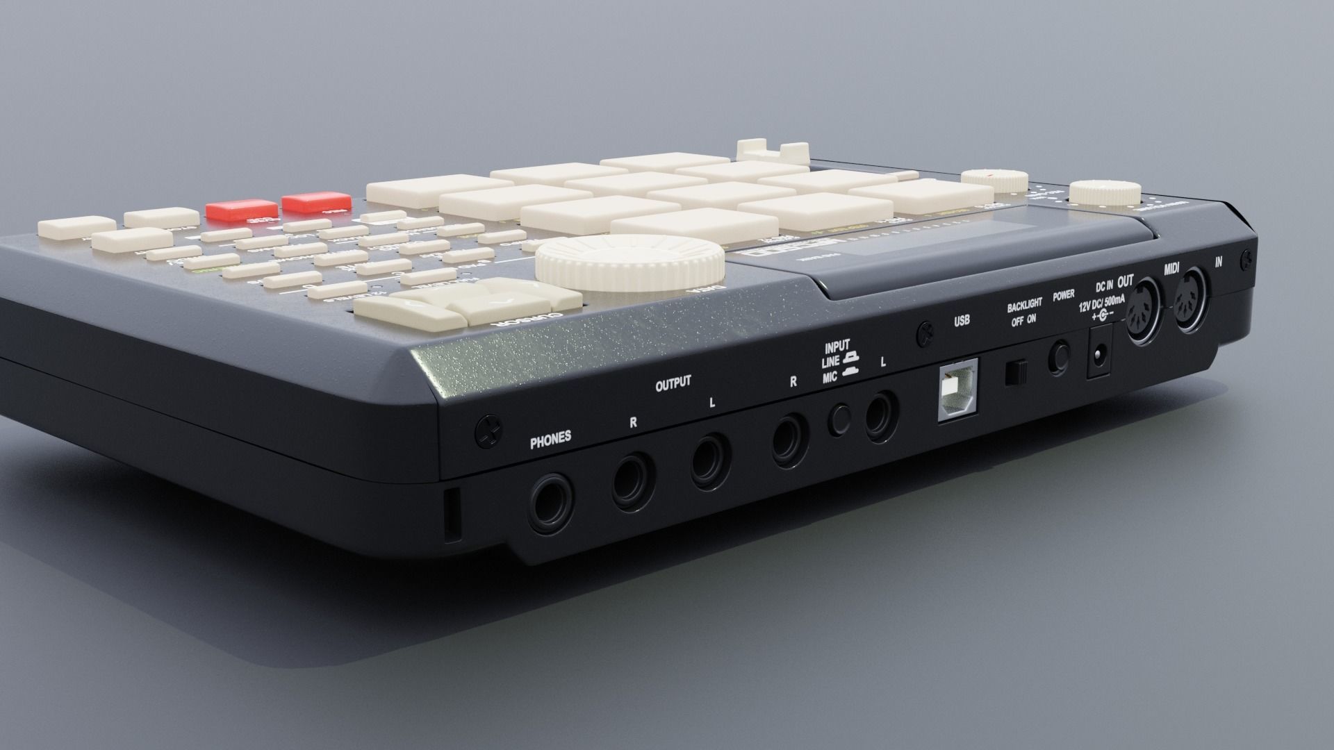 AKAI MPC 500 3D model_2