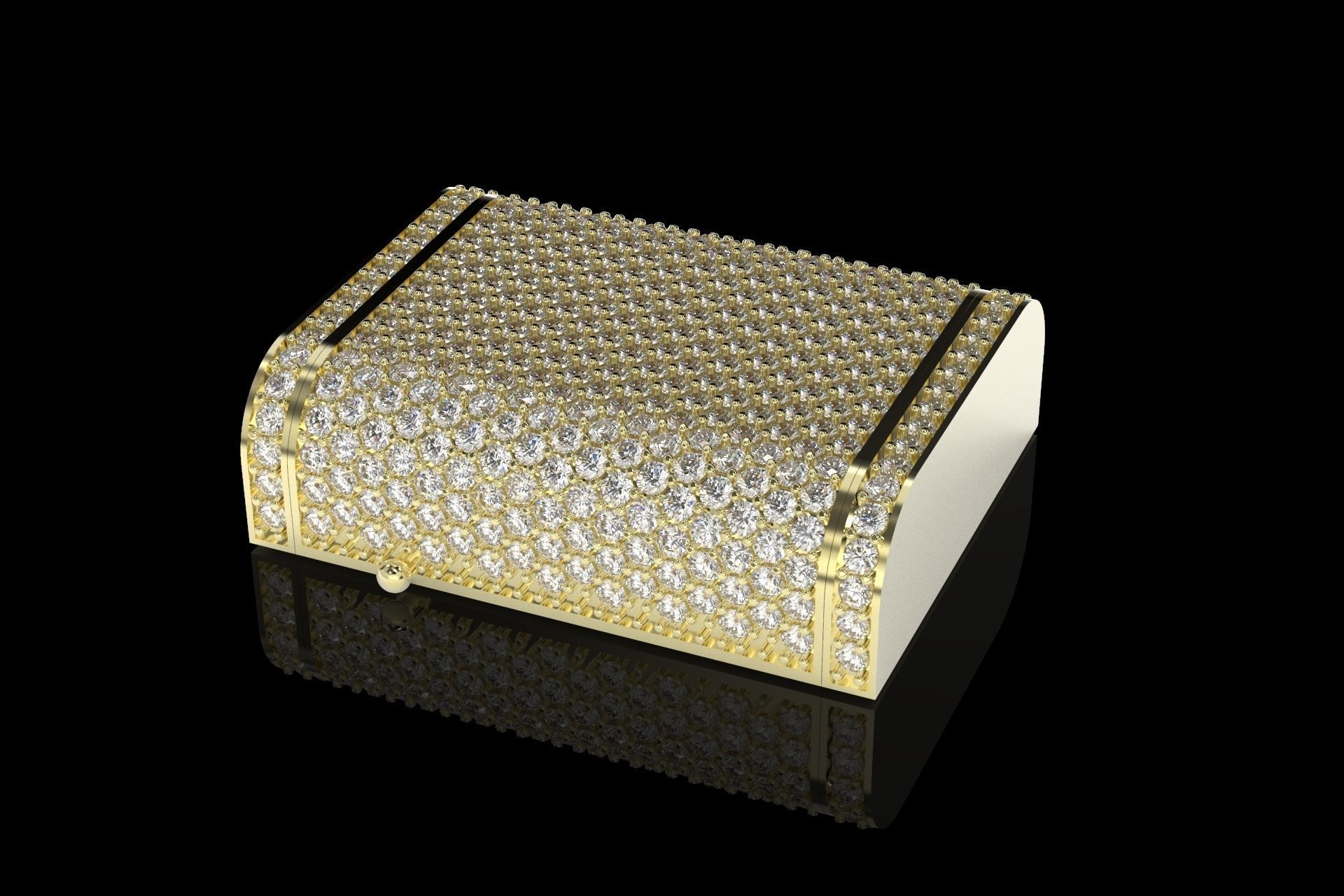 27mm Cuban Link Lock Large Version 3 Parts 3D print model_3