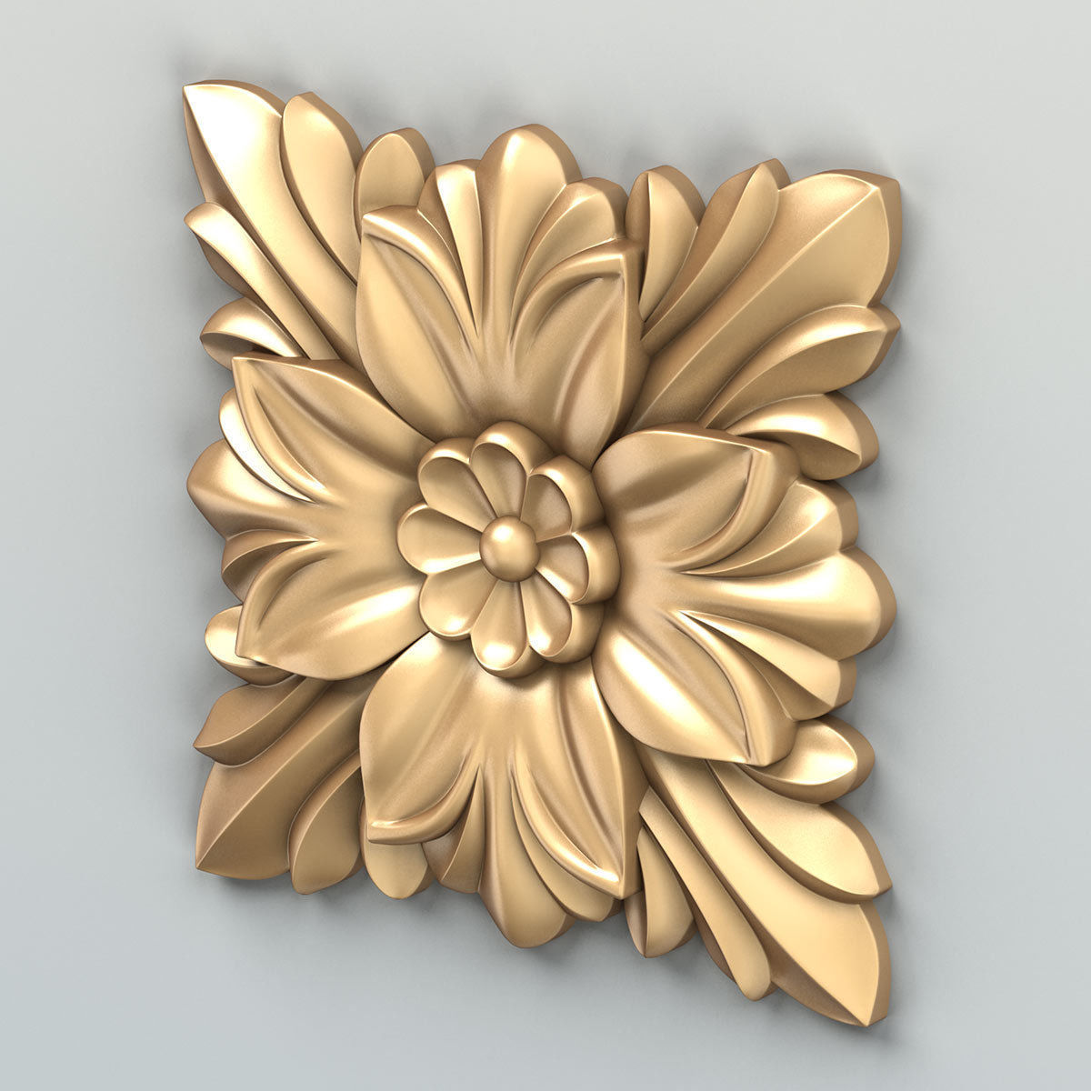 Square rosette 014 3D model_2