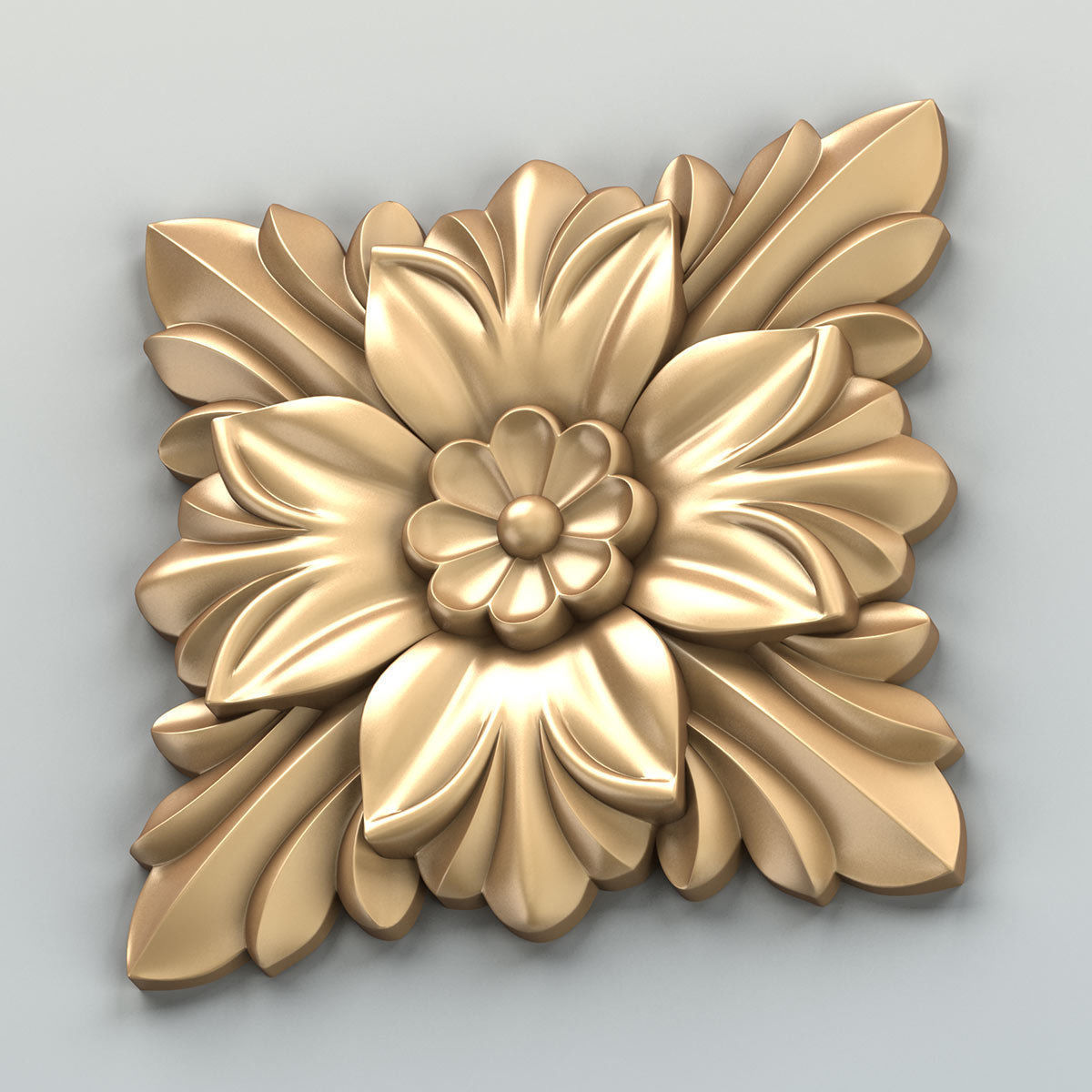 Square rosette 014 3D model_4