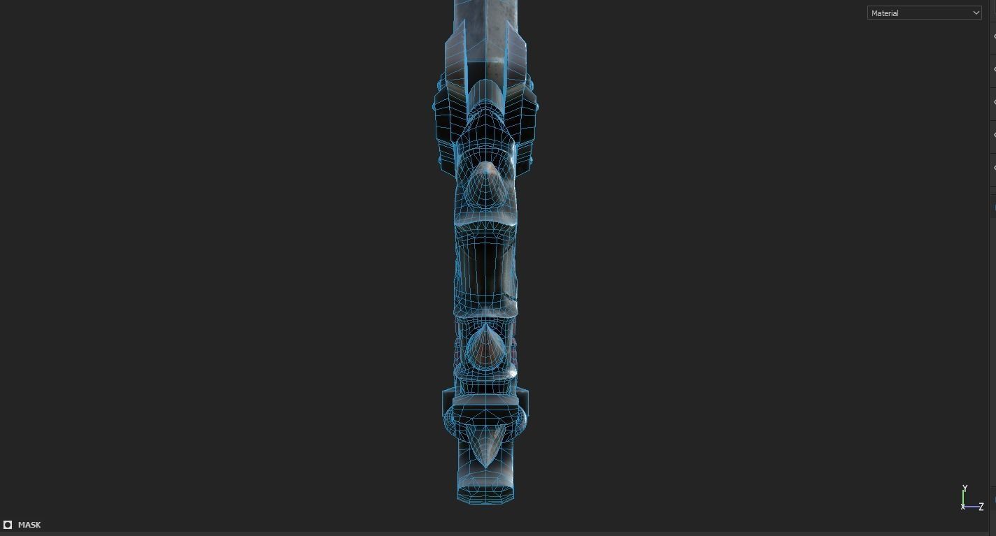 Magical Stylized Sword 3D Model Low-poly 3D model_13