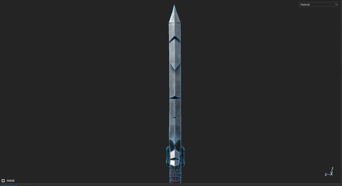 Magical Stylized Sword 3D Model Low-poly 3D model_16