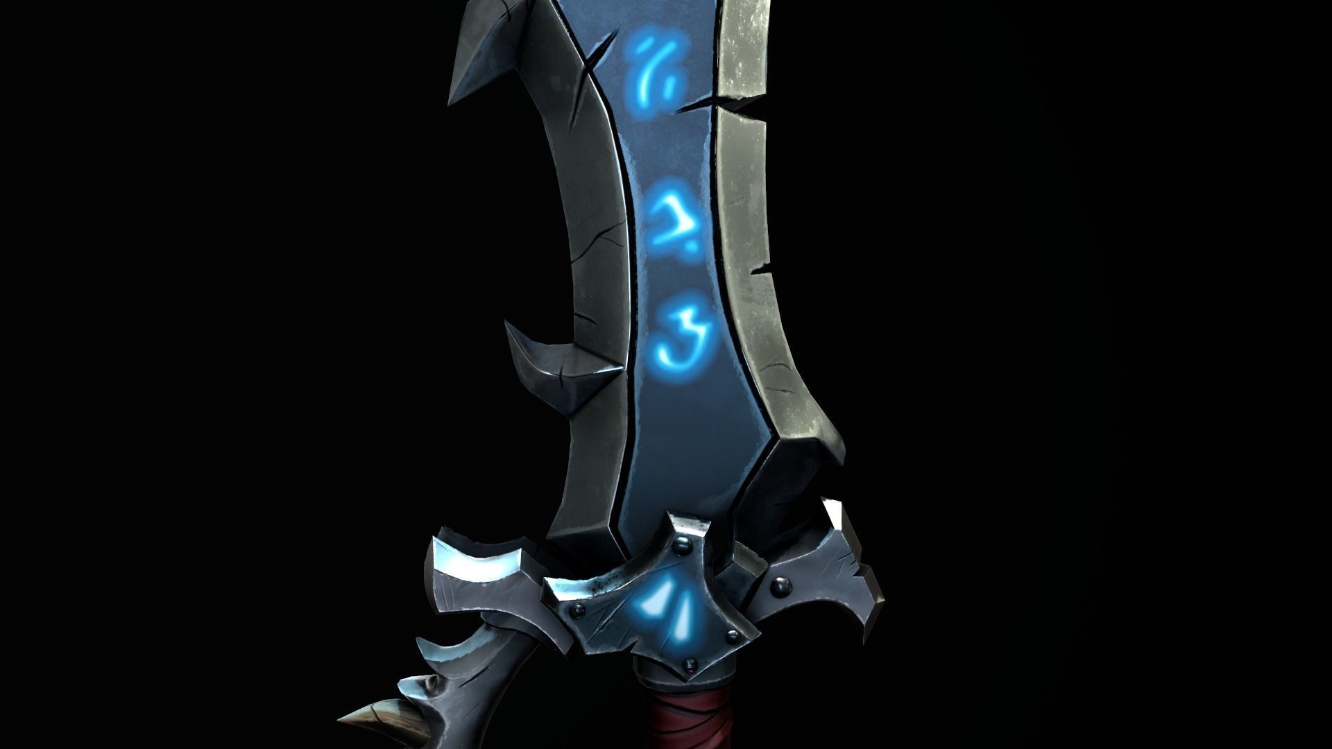 Magical Stylized Sword 3D Model Low-poly 3D model_5