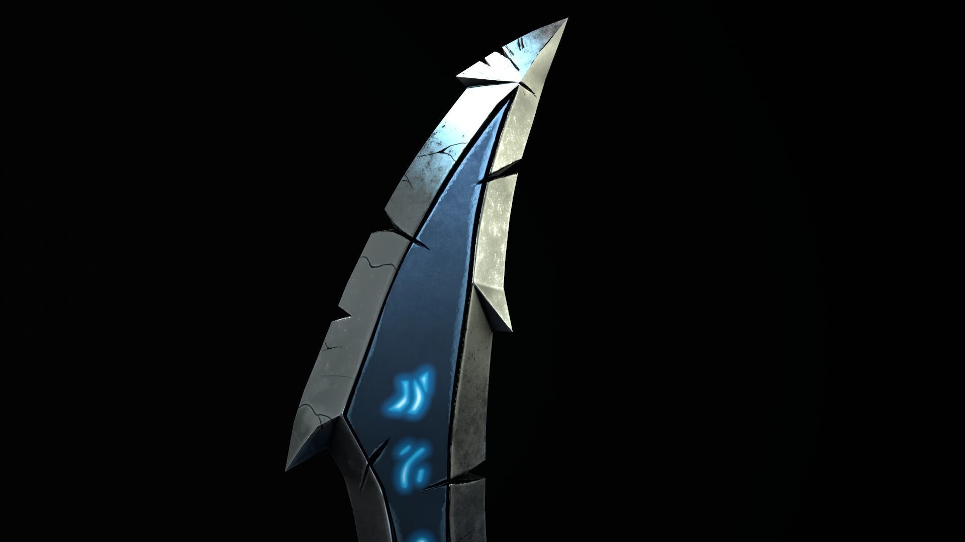 Magical Stylized Sword 3D Model Low-poly 3D model_4