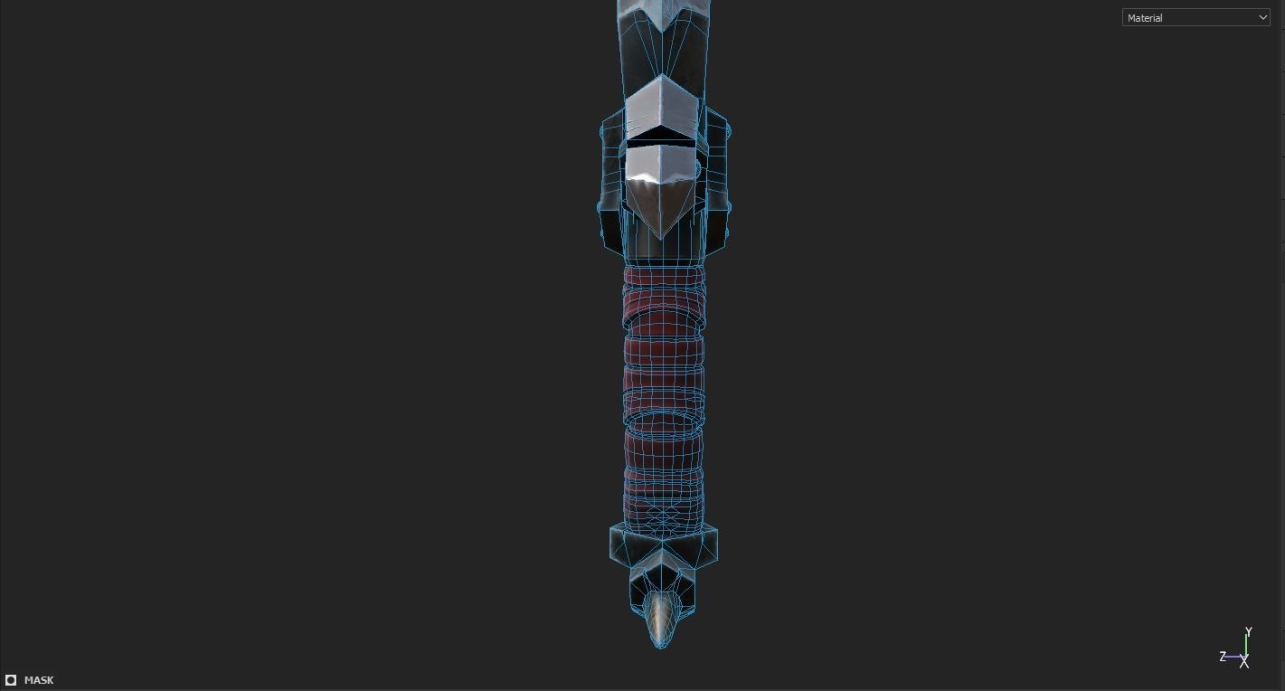 Magical Stylized Sword 3D Model Low-poly 3D model_12