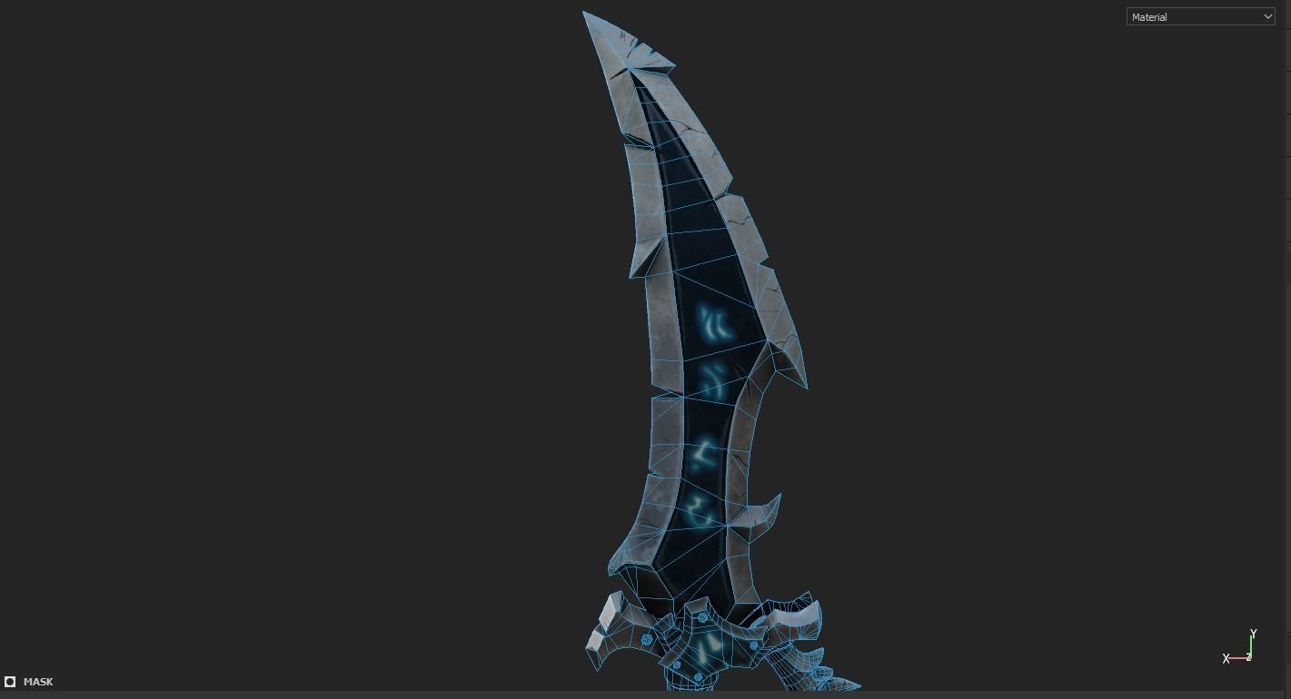 Magical Stylized Sword 3D Model Low-poly 3D model_14