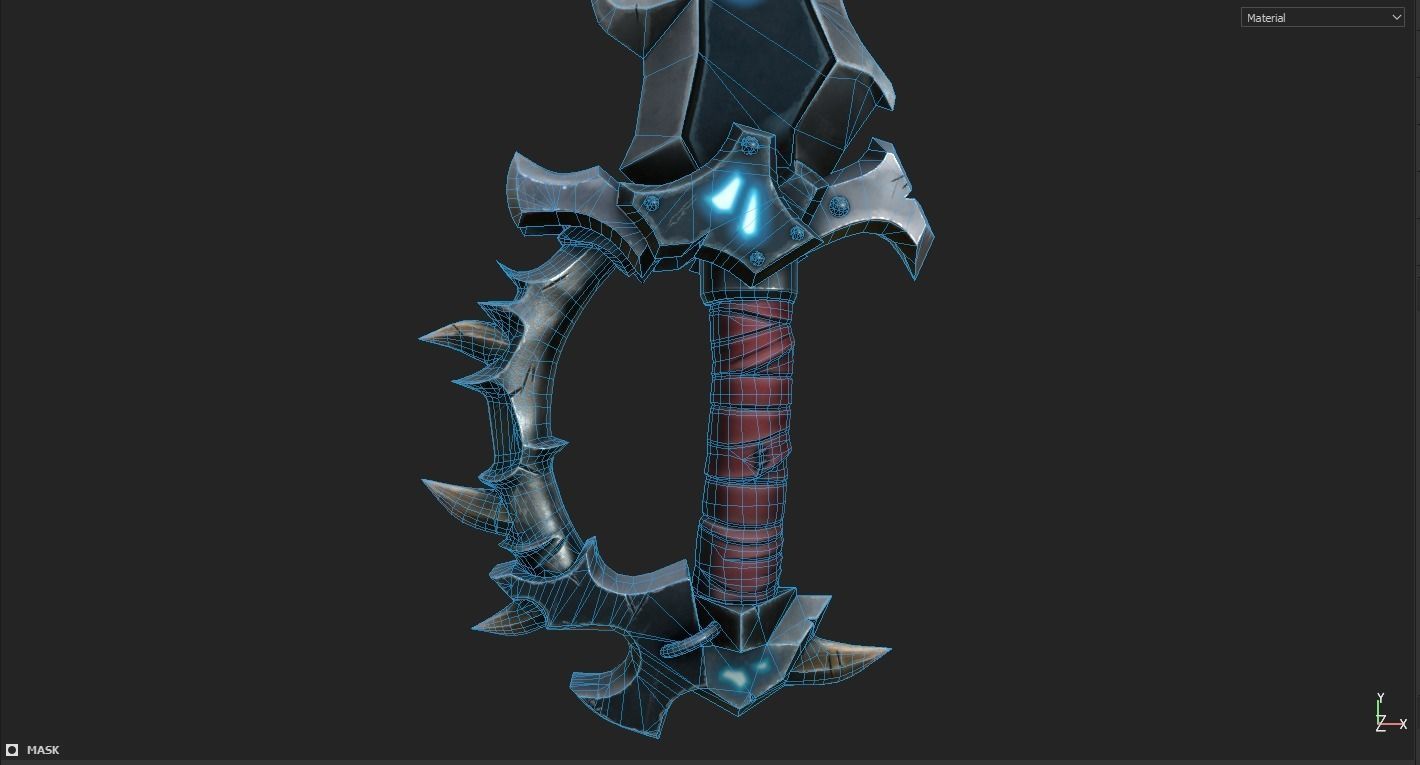 Magical Stylized Sword 3D Model Low-poly 3D model_11