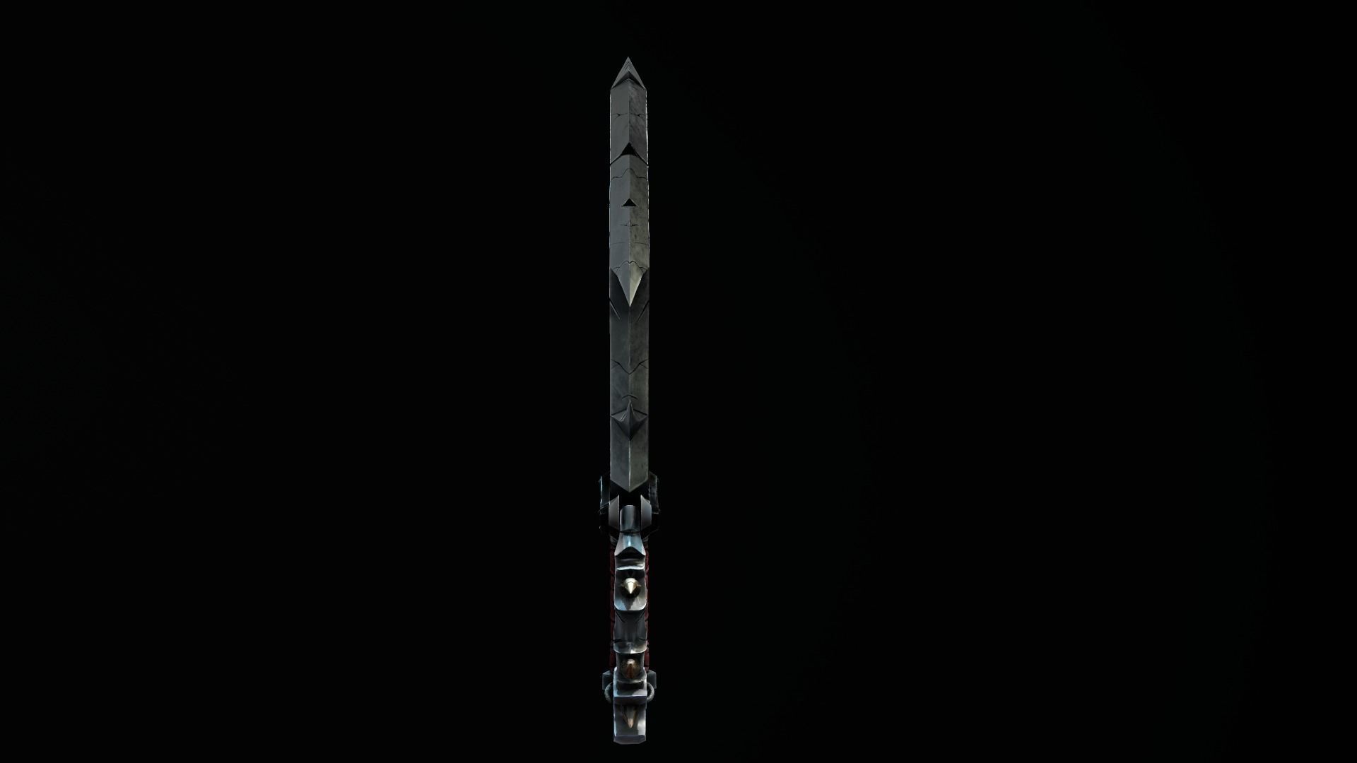 Magical Stylized Sword 3D Model Low-poly 3D model_2