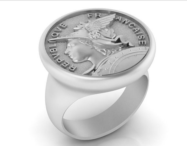  ring  French Republic Republique  Francaise  3D print model