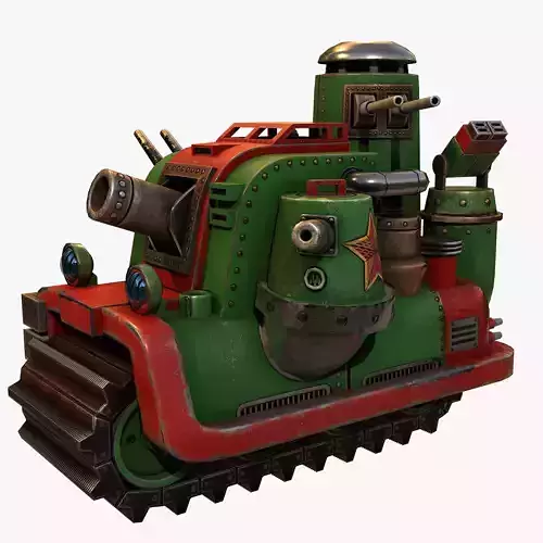 Avant-garde Steampunk Tank - Red Mechanic