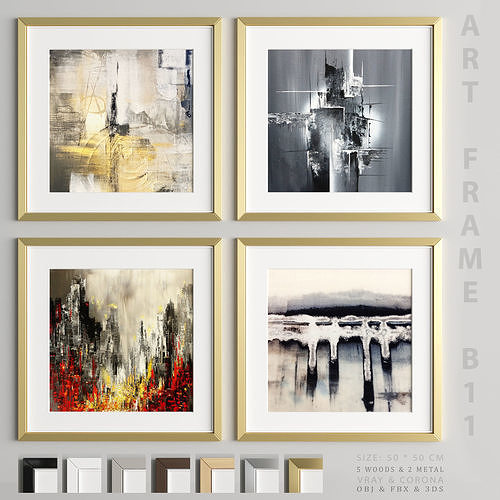 Art Frame B11 Low-poly 3D model