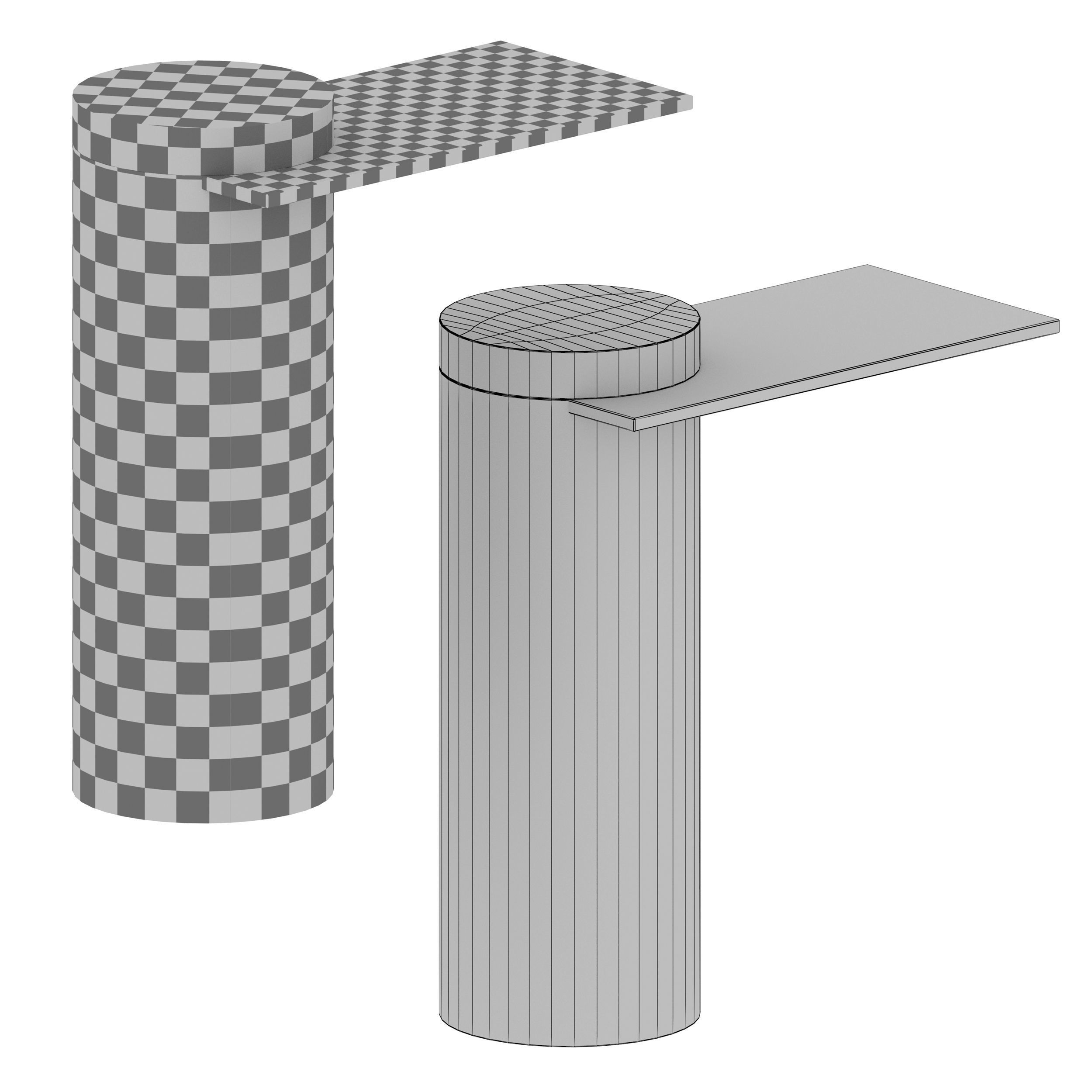 Grafik Glass Cantilever End Table Crate and Barrel 3D model_10