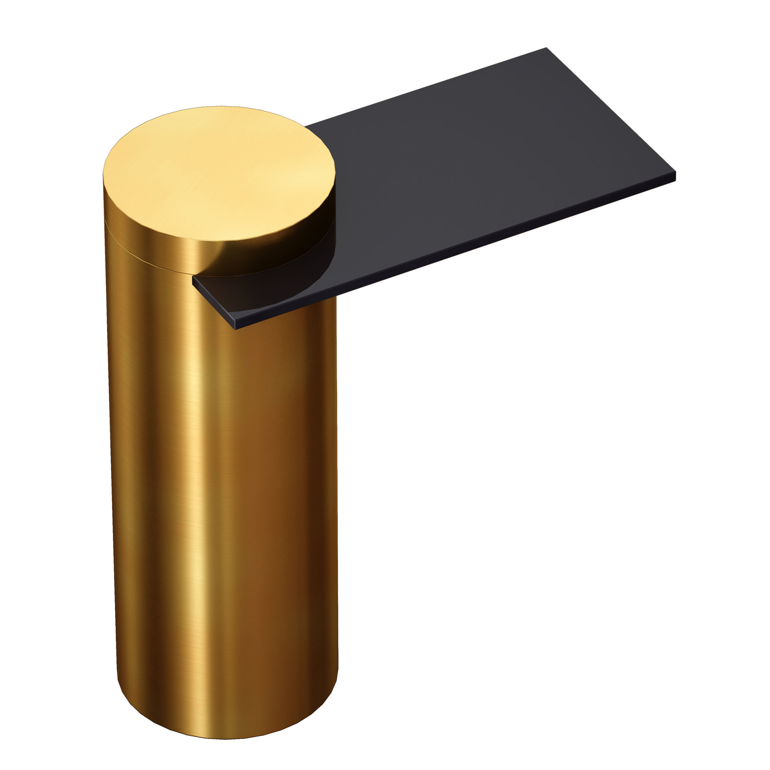 Grafik Glass Cantilever End Table Crate and Barrel 3D model_4