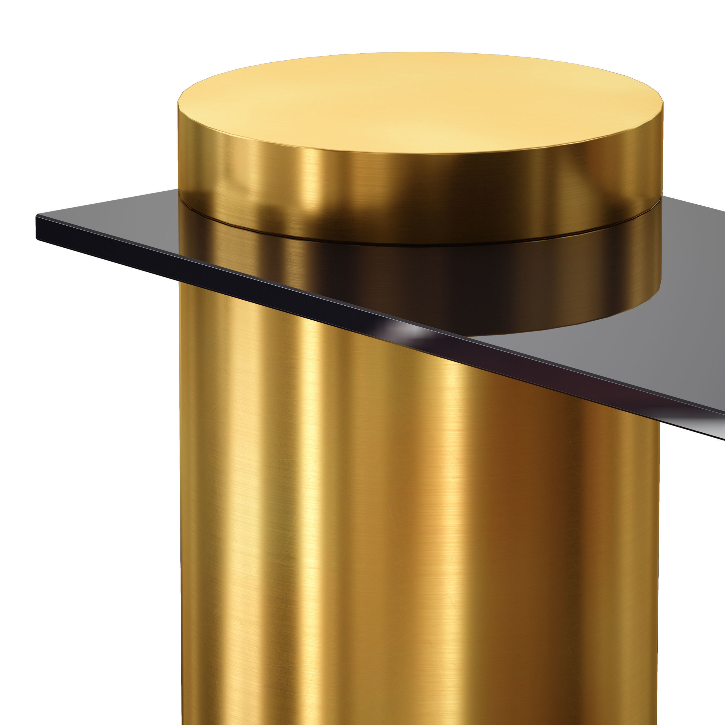 Grafik Glass Cantilever End Table Crate and Barrel 3D model_9