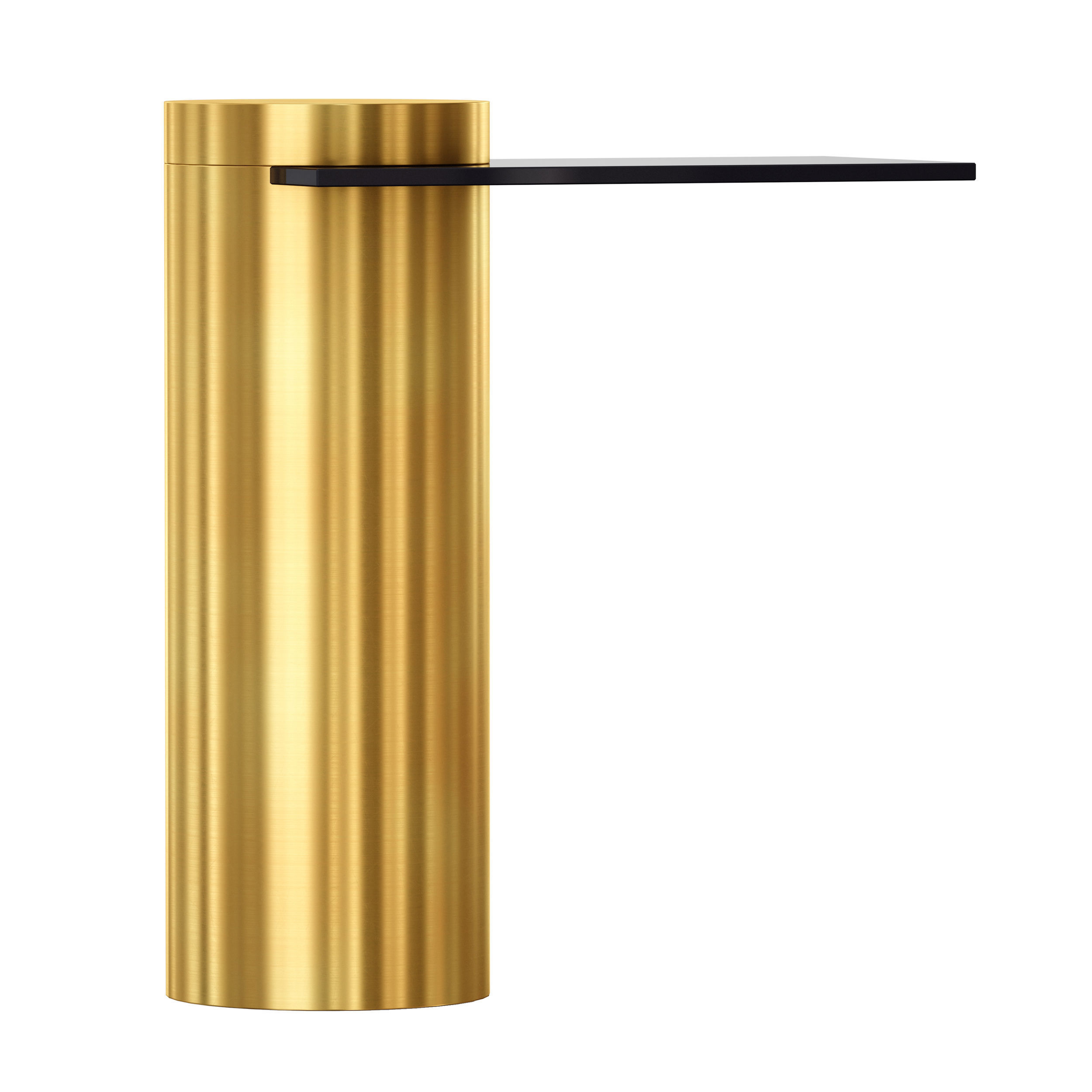 Grafik Glass Cantilever End Table Crate and Barrel 3D model_2