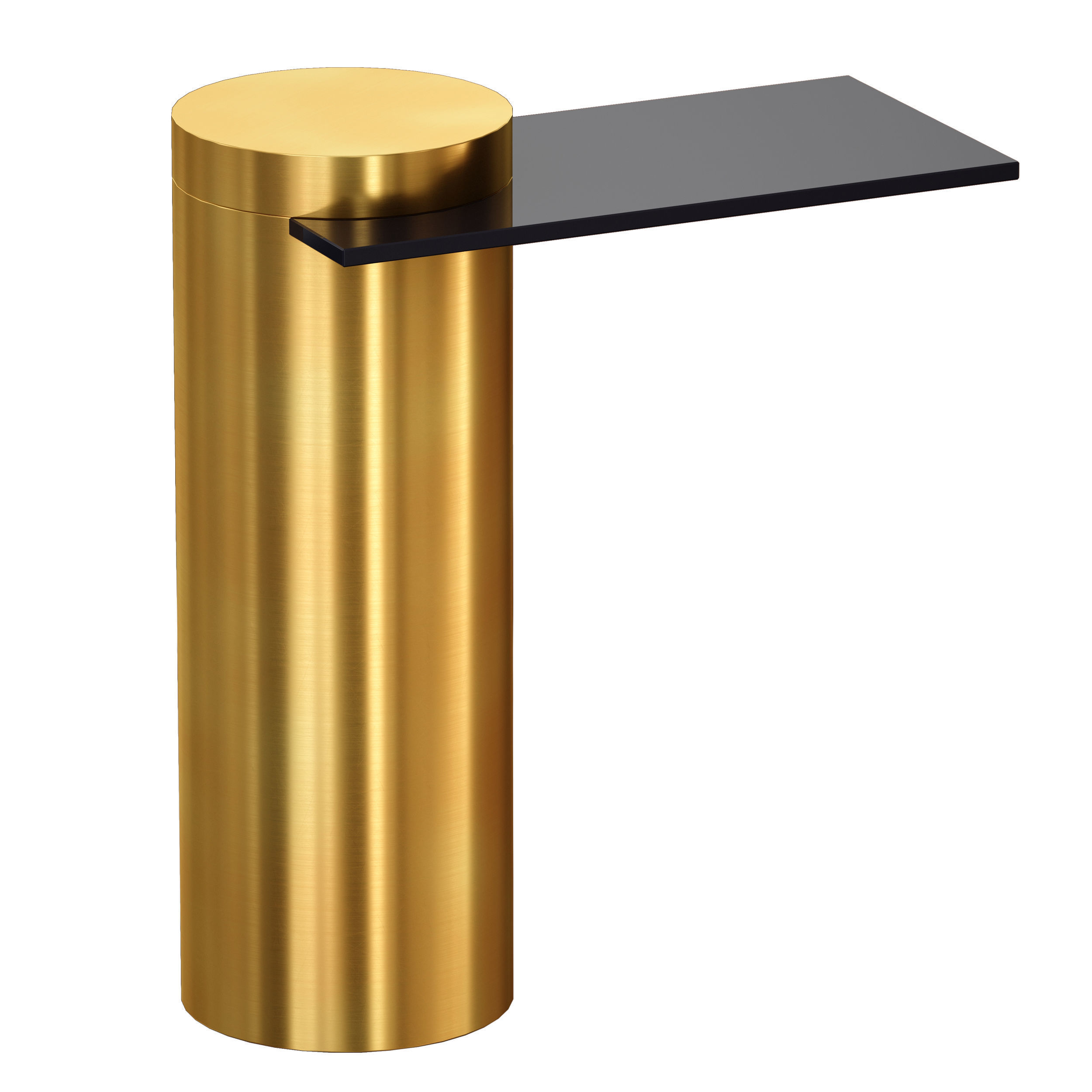 Grafik Glass Cantilever End Table Crate and Barrel 3D model_1