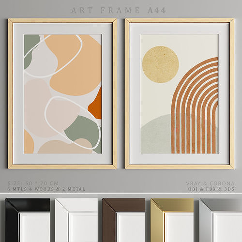 Art Frame A44 Low-poly 3D model
