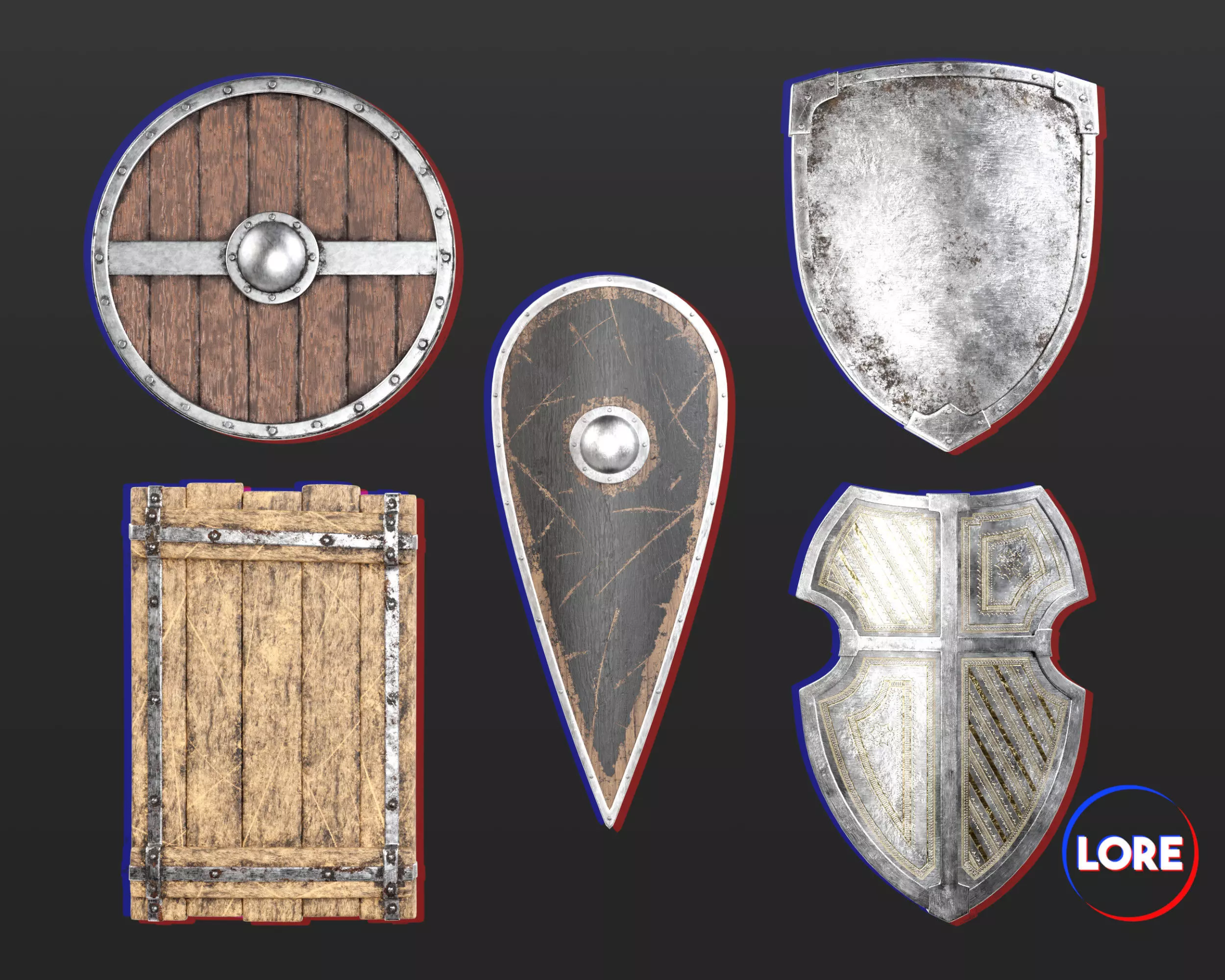 Medieval Collection Weapons Shields _0