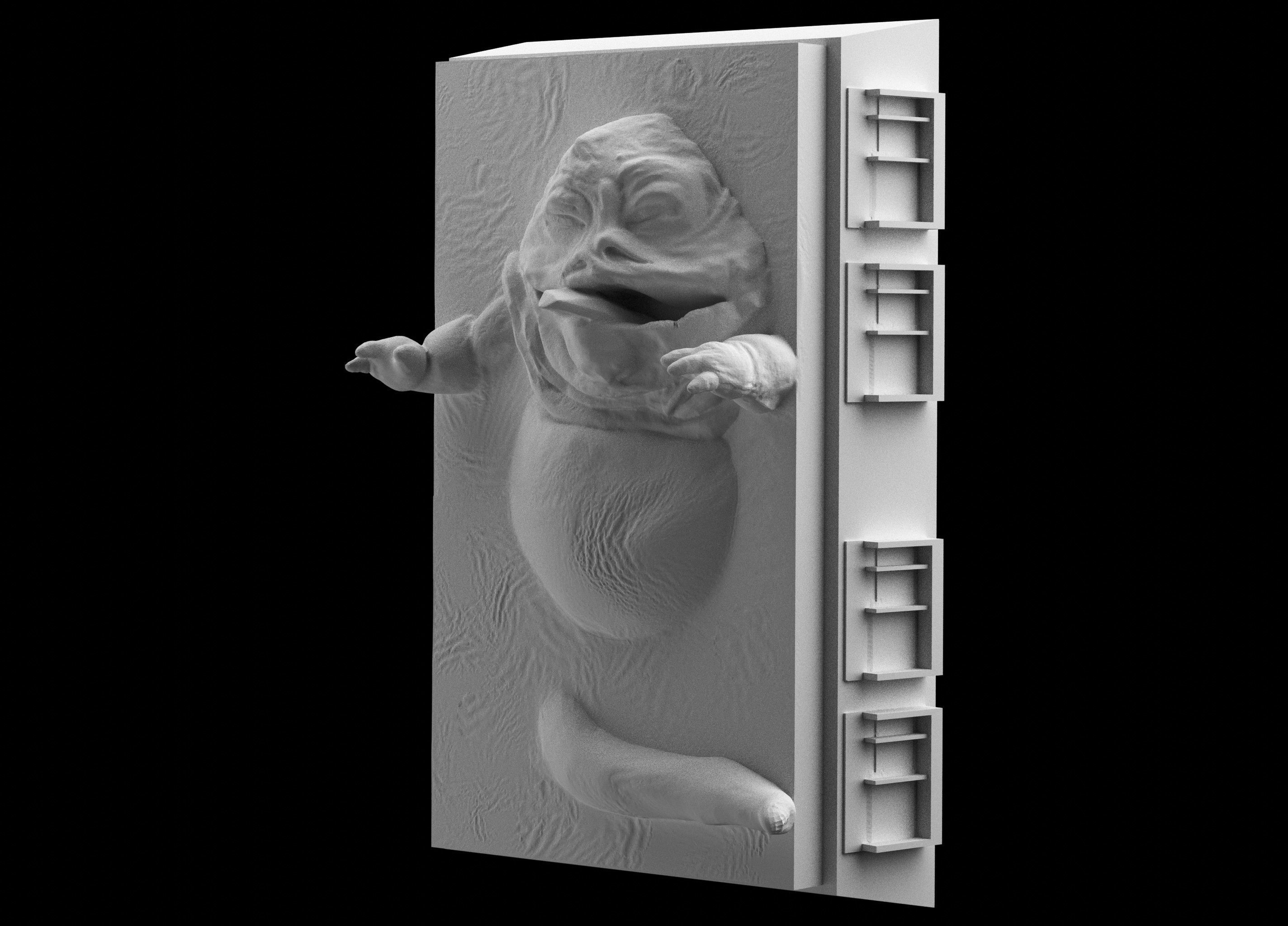 Star Wars Jabba in Carbonite printing STL statue 3D print model_1