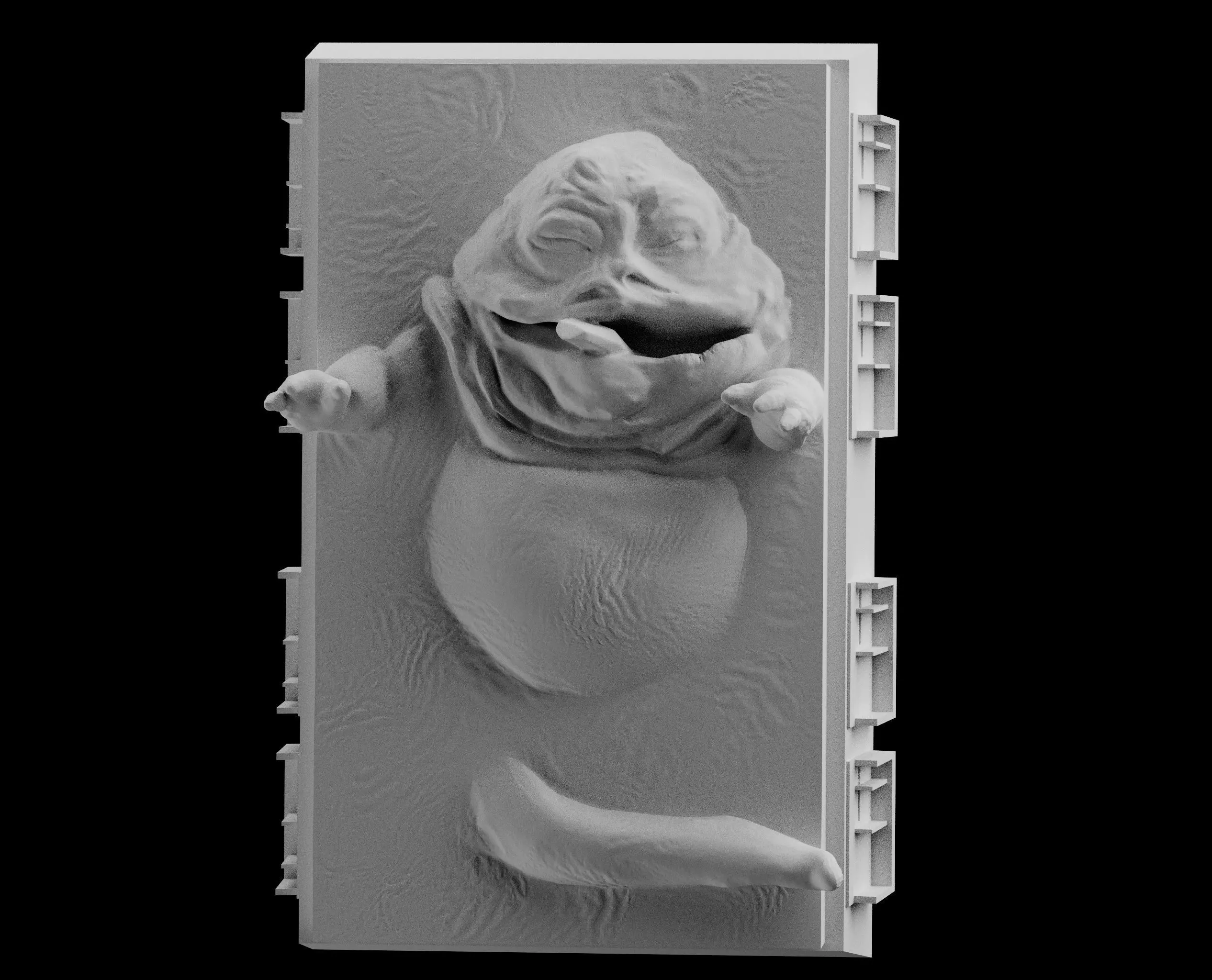 Star Wars Jabba in Carbonite printing STL statue 3D print model_0