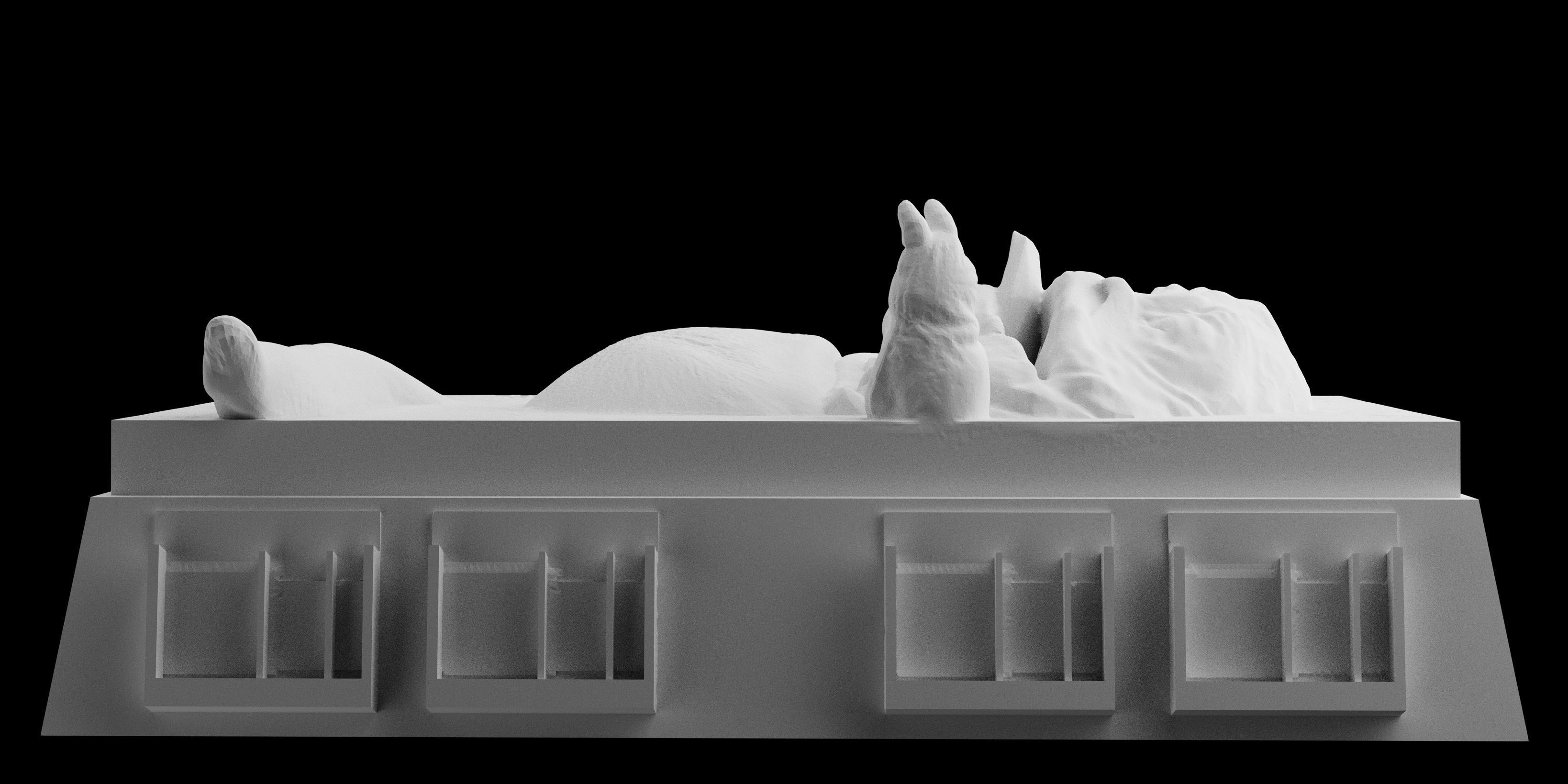 Star Wars Jabba in Carbonite printing STL statue 3D print model_2