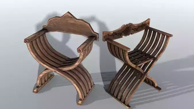 Celtic Chair  Low-poly 3D model