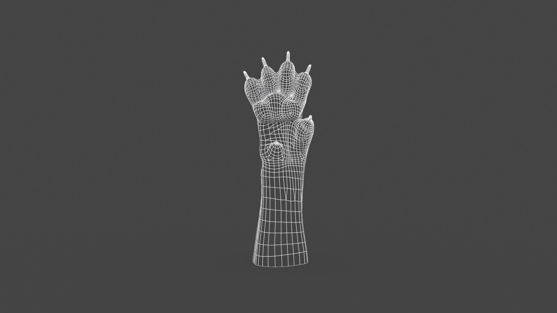 HAND-022 Cat Low-poly 3D model_5