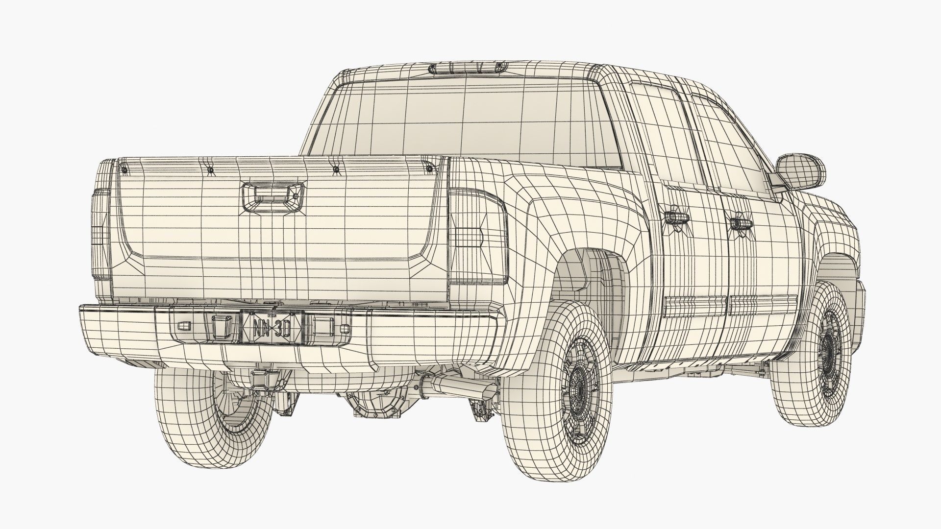GENERIC PICKUP TRUCK 19 3D model_24