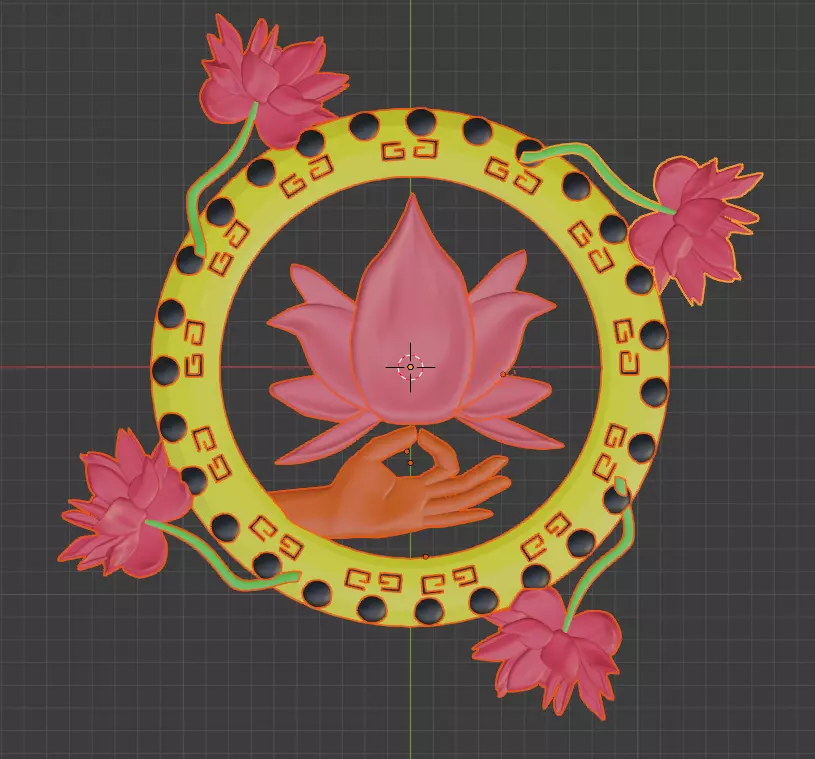 CNC Lotus Mandala Mudra 3D print model