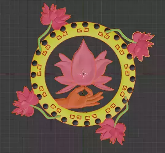 CNC Lotus Mandala Mudra