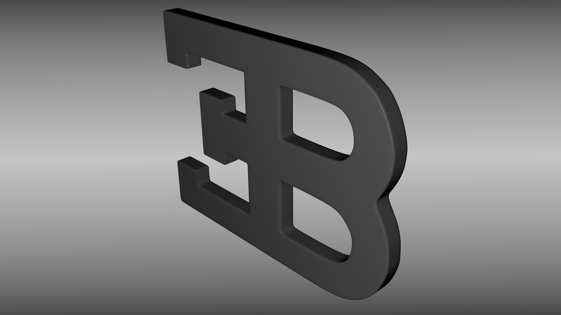 Bugatti logo 3D model_3