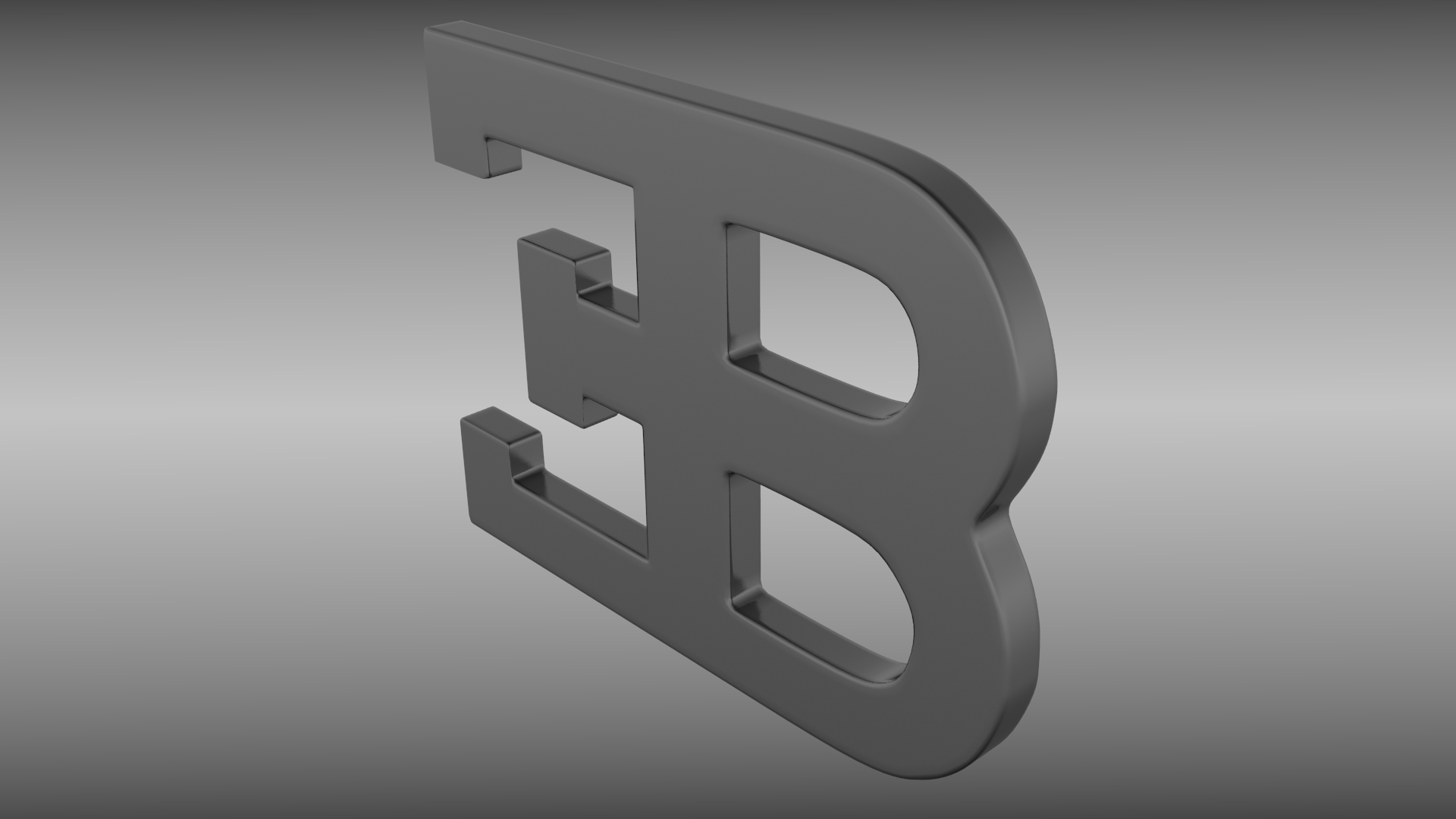 Bugatti logo 3D model_1