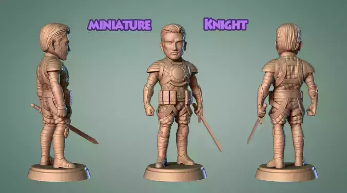 Fantacy Knight Miniature 1 -Mini Troop -3D print model