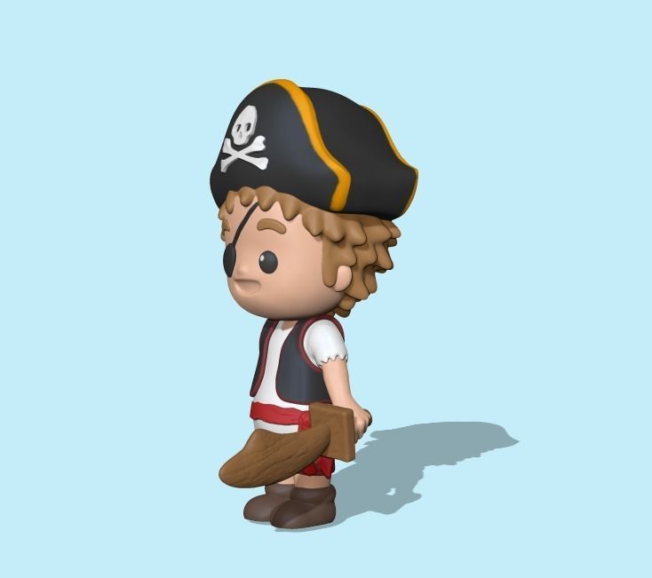 Cute Pirate 3D print model_3