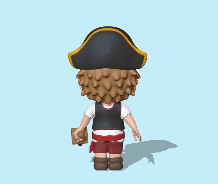 Cute Pirate 3D print model_2