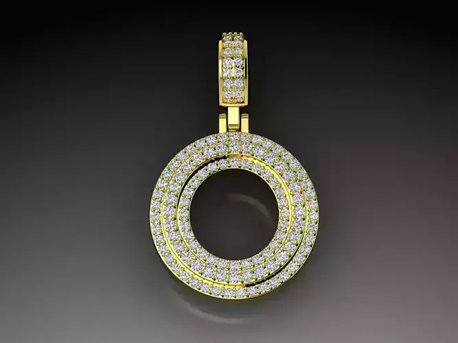 Diamond Alphabet Pendant Letter O 3D print model