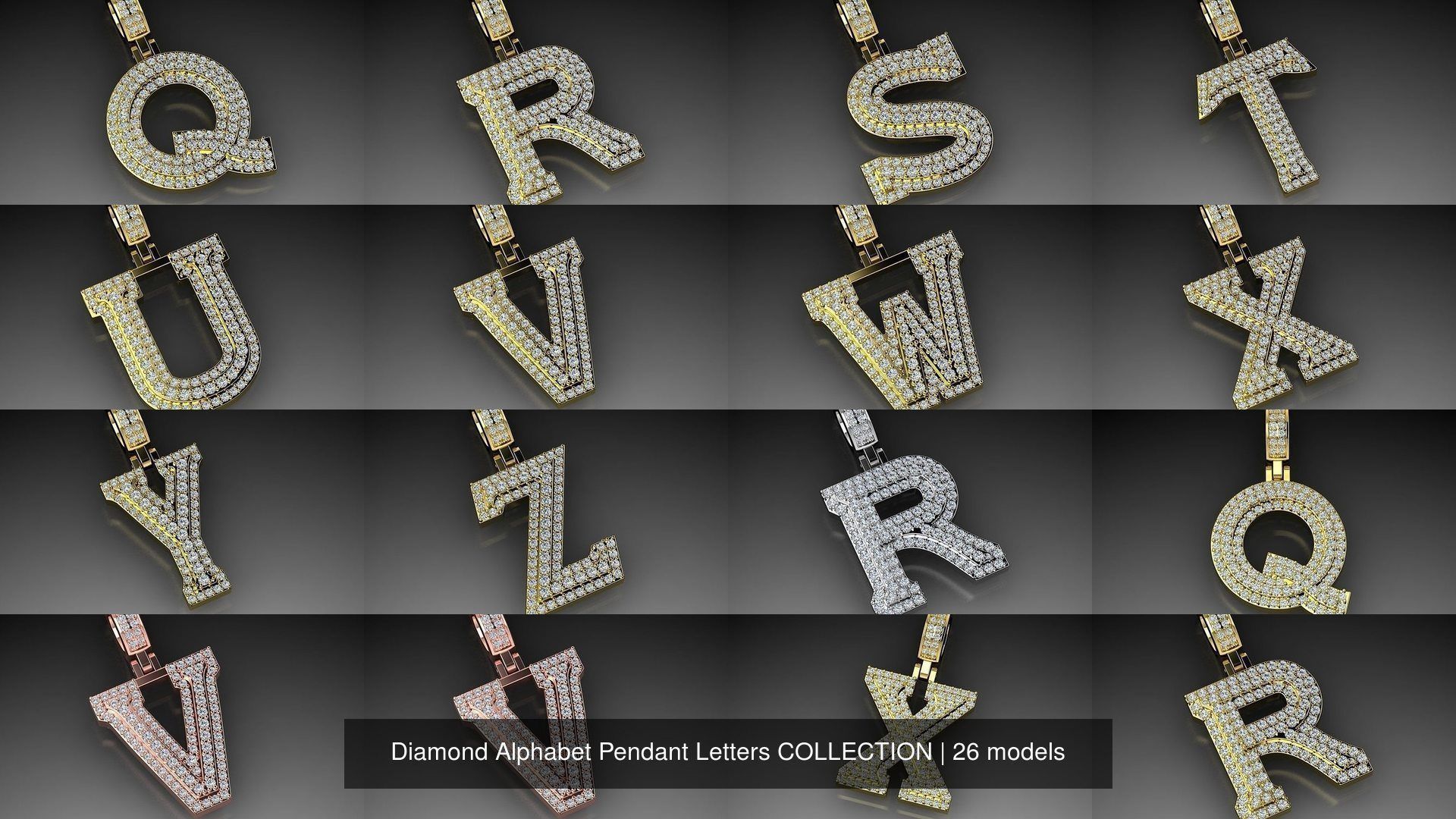 ALPHABET DIAMOND PENDANTS COLLECTION  _9