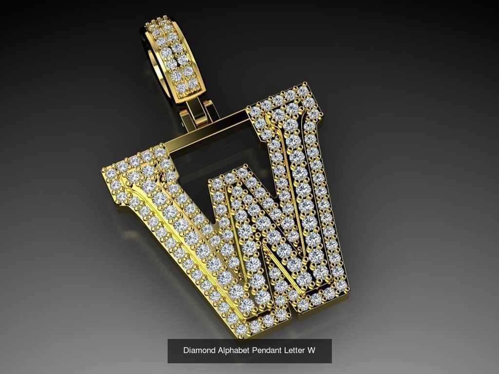 ALPHABET DIAMOND PENDANTS COLLECTION  _32