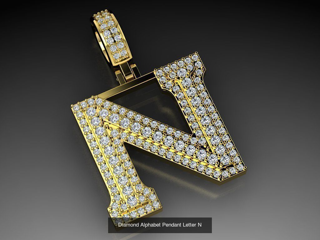 ALPHABET DIAMOND PENDANTS COLLECTION  _23