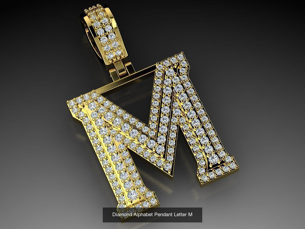 ALPHABET DIAMOND PENDANTS COLLECTION  _22
