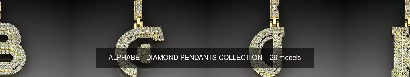ALPHABET DIAMOND PENDANTS COLLECTION  _1