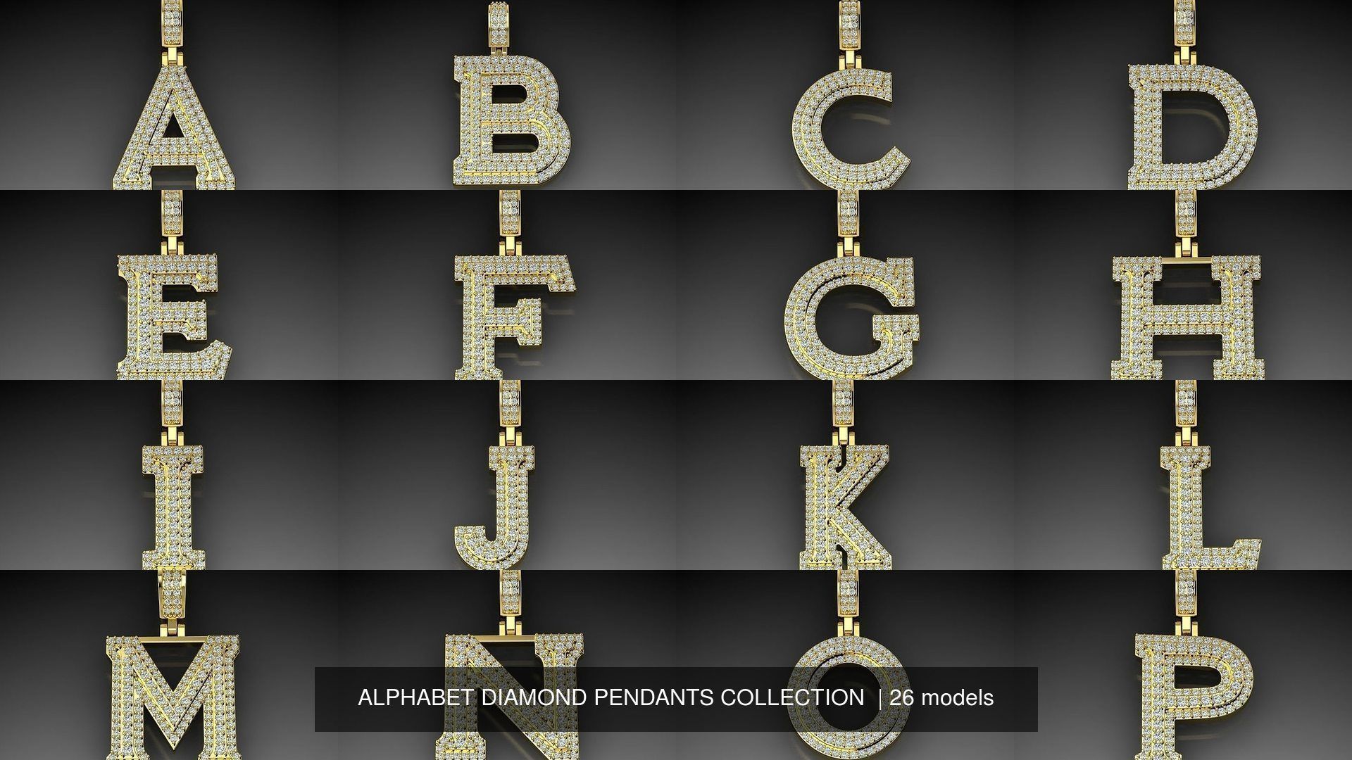 ALPHABET DIAMOND PENDANTS COLLECTION  _2