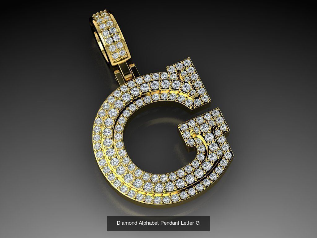 ALPHABET DIAMOND PENDANTS COLLECTION  _16
