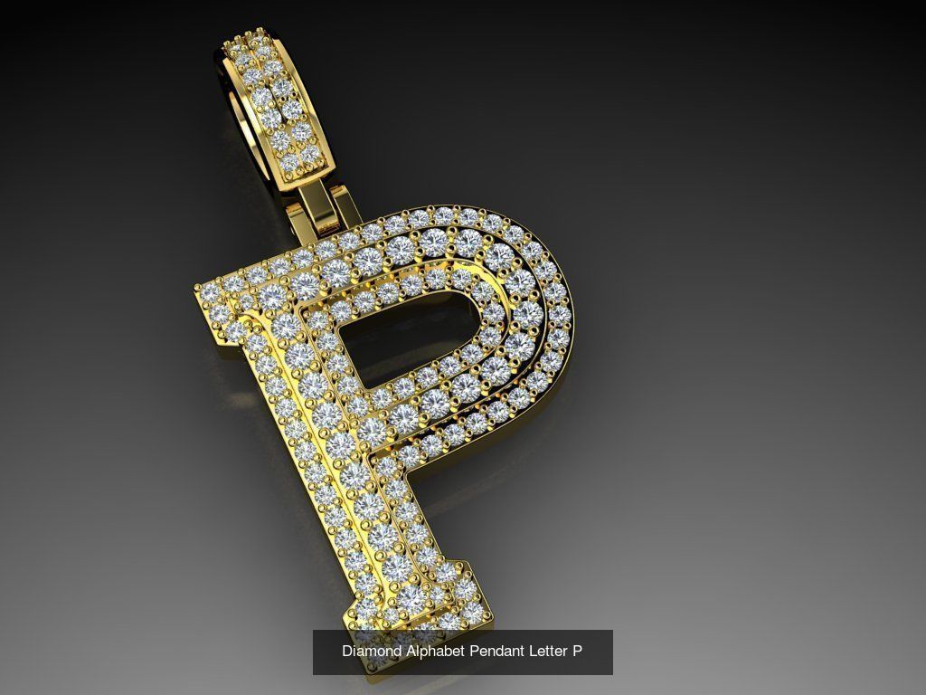 ALPHABET DIAMOND PENDANTS COLLECTION  _25