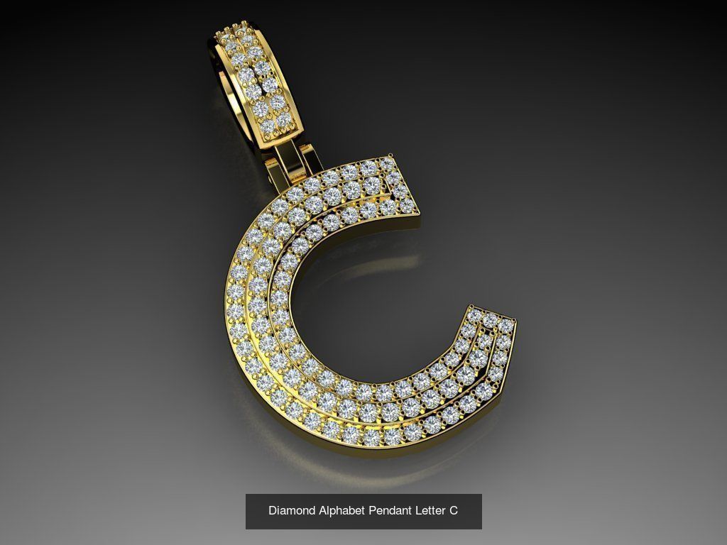 ALPHABET DIAMOND PENDANTS COLLECTION  _12