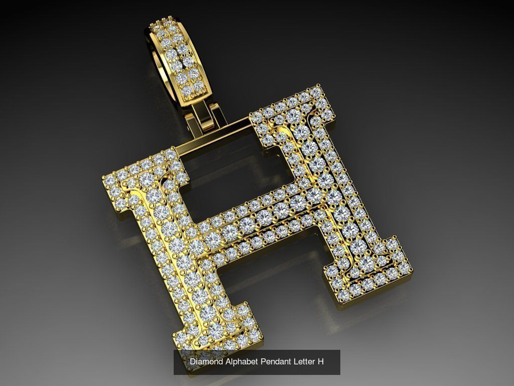 ALPHABET DIAMOND PENDANTS COLLECTION  _17