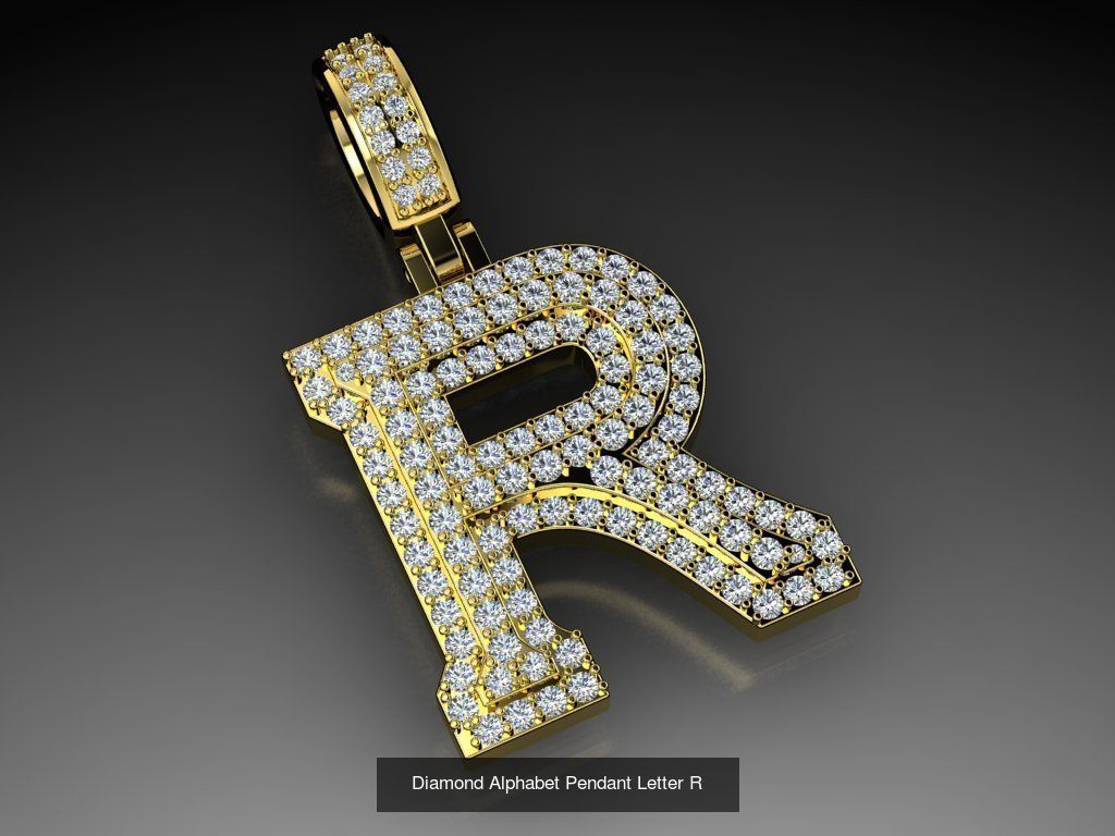 ALPHABET DIAMOND PENDANTS COLLECTION  _27