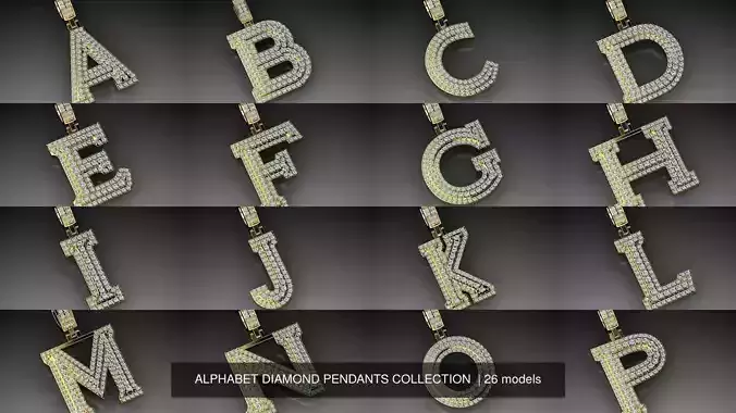 ALPHABET DIAMOND PENDANTS COLLECTION  